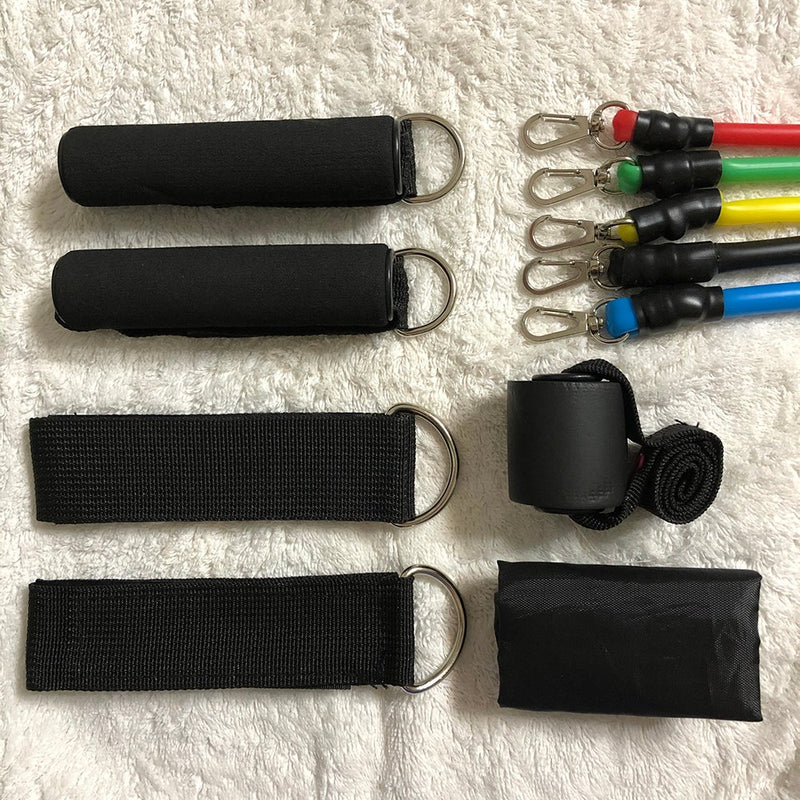 Bodybuilding Resistance Bands Set | مجموعة أحزمة المقاومة لبناء العضلات 💪